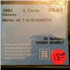 Image 2 : 5 cents 1964; CCCS MS-64 Mortar on T of ELIZABETH.