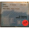 Image 2 : 5 cents 1992; CCCS MS-65 Satin Finish.