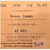 Image 2 : 10 cents 1956; ICCS PL-65 Heavy Cameo.
