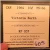 Image 2 : 10 cents 1964; ICCS MS-66 Victoria North.