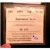 Image 2 : 25 cents 1999; ICCS PL-64 September Mule.