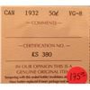 Image 2 : 50 cents 1932; ICCS VG-8.
