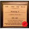 Image 2 : 50 cents 1981; ICCS MS-65 Missing E.