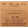 Image 2 : 50 cents 1981; ICCS MS-66.