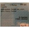 Image 2 : Loon dollar 2002: CCCS PF-65 Gold Plated, Centre Ice Loon, Ultra Heavy Cameo.