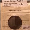 Image 1 : Breton 585; ICCS MS-60. Trace Red Le Medaillier token.