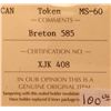 Image 2 : Breton 585; ICCS MS-60. Trace Red Le Medaillier token.