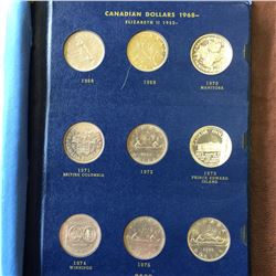 Nickel dollar collection in a Whitman book; 1968 to 1984 all Uncirculated or from Uncirculated sets.