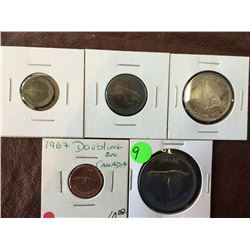 Canada 1967 specimen silver set with nice blue tone.