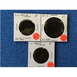BR528, BR-960, BR-961. Lot of 3 tokens.
