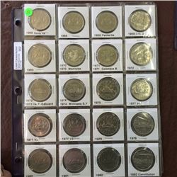 Canada assorted Dollar Voyageur UNC from 1968 to 1987, lot of 26 coins.
