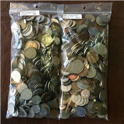 10 pounds of mixed world coins.