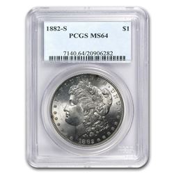 1882-S Morgan Dollar MS-64 PCGS