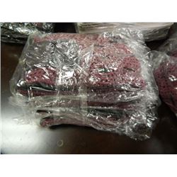 NEW LEATHER AND KNITTED FINGERLESS GLOVES - PURPLE - 4 PAIRS PER LOT