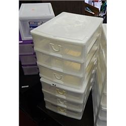 ORGANIZER - WHITE - 2 X 3 DRAWER = 2 TTL