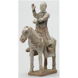 Lovas szobor Kína, Ming dinasztia (1364 - 1644), festett égetett cserép