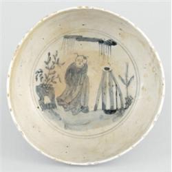 Tál Vietnám, 15. - 16. sz., festett porcelán