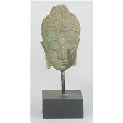 Buddha fej Thaiföld, 18 -19. sz., bronz