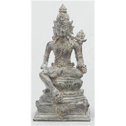 Padmapani Bódhiszattva 19. sz., aranyozott bronz