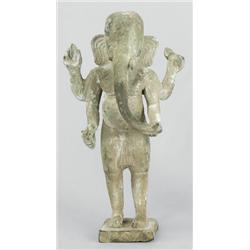 Ganésa India, 19. - 20. sz., bronz, zöld patinával