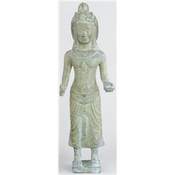 Álló Buddha India, 19-20. sz., bronz