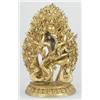 Image 1 : Jambala Yi-dam védoisten Saktival Nepál, 18-19. sz., t?zaranyozott bronz,
