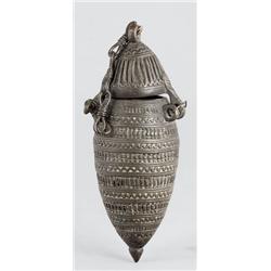 Mésztartó India, 18. - 19. sz., öntött, cizellált bronz