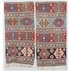 Anatóliai "Karamáni-Kilim" szottes pár 1900 körül, (töredék)