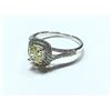 Image 1 : 14K WHITE GOLD DIAMOND RING W/GIA 0.83 I-1 FANCY YELLOW CUSHION DIAMOND, APPRAISED VALUE: $10,075