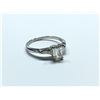 Image 1 : 14K WHITE GOLD DIAMOND ENGAGEMENT RING W/ GIA 0.91CT SI-2 G EMERALD CUT DIAMOND, APPRAISED