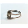 Image 2 : 14K WHITE GOLD DIAMOND ENGAGEMENT RING W/ GIA 1.01CT VVS-1 FANCY BROWN-YELLOW EMERALD CUT DIAMOND,