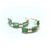 Image 1 : 14K GOLD 3.70 CT EMERALD AND 0.20 CT DIAMOND EARRINGS, APPRAISED VALUE: $5,230