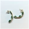 Image 2 : 14K GOLD 3.70 CT EMERALD AND 0.20 CT DIAMOND EARRINGS, APPRAISED VALUE: $5,230