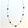 Image 1 : 10K GOLD 8.10 CT SAPPHIRE AND MOONSTONE NECKLACE, APPRAISED VALUE: $5,016