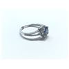 Image 2 : 14K GOLD BLUE 1.14 CT DIAMOND RING WITH 76 SINGLE CUT DIAMONDS, APPRAISED VALUE: $7,300