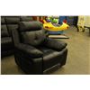 Image 3 : BLACK ITALIA 3 PIECE (SOFA, LOVESEAT, CHAIR) LEATHER SOFA SET, WITH 5 ELECTRIC RECLINING SEATS