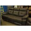 Image 2 : BROWN ITALIA 3 PIECE (SOFA, LOVESEAT, CHAIR) LEATHER SOFA SET, WITH 2 ELECTRIC RECLINING SEATS (2
