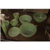 Image 1 : COLLECTION OF 14 PIECES OF GREEN FIRE KING COOKWARE