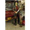 Image 1 : ROSIN MOLDED FIRE FIGHTER FIGURE, WITH BRASS AND COPPER FIRE EXTINGUISHER