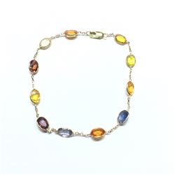 14K GOLD FANCY COLOUR 11.30 CT BRACELET, APPRAISED VALUE: $3,990