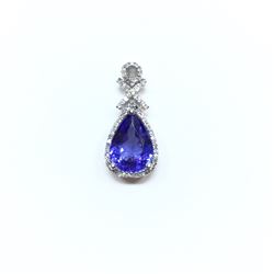 14K GOLD 2.55 CT TANZANITE AND 0.17 CT DIAMOND, APPRAISED VALUE: $3,993