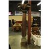 Image 3 : PAIR OF INDONESIAN DECORATIVE TEAK ENTRANCE SUPPORT PILLARS, 8' H