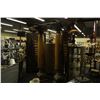 Image 2 : PAIR OF INDONESIAN HEAVILY CARVED DECORATIVE TEAK ENTRANCE SUPPORT PILLARS, 7.5' H
