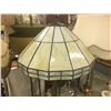 Image 3 : PAIR OF FLOOR LAMPS WITH CLOTHE SHADE AND GLASS TIFFANY STYLE SHADE