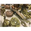 Image 2 : COLLECTION BRASS AND COPPER PIECES INC. VASES, POTS, TWO TURNTABLES AND MORE