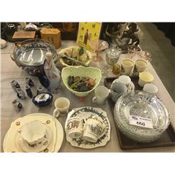 COLLECTION OF MISC. CHINA AND GLASSWARE INC. CORONATION PIECES AND DEPRESSION GLASS