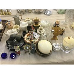 COLLECTION OF CHINA, GLASSWARE, PEWTER AND MORE