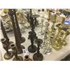 Image 2 : COLLECTION OF VARIOUS CANDLE HOLDERS INC. BRASS, SILVERPLATE AND CAST IRON