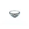 Image 2 : 14K WHITE GOLD DIAMOND ENGAGEMENT RING W/ 0.25 CT VS CLARITY CENTER DIAMOND AND 0.08 CT SIDE