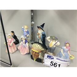 COLLECTION OF 9 PIECES OF ROYAL DOULTON FIGURES